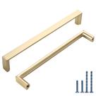 Alças de gabinete KNOKLOCK, pacote com 10, 19,2 cm, ouro escovado