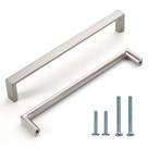 Alças de gabinete KNOKLOCK, pacote com 10 unidades de níquel acetinado escovado de 160 mm