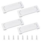 Alças de gaveta MOROBOR Flush Pull Ring Handle, 4 unidades brancas