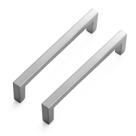 Alças de gaveta Ravinte Slim Square Bar 12,7 cm de níquel escovado