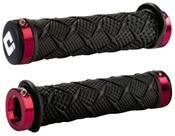 Alças de mão ATV ODI X-Treme Lock-On braçadeiras pretas/vermelhas 130 mm