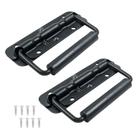 Alças para Maleta LifCratms 12 cm Preto Aço Inoxidável com Borracha