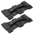 Alças pretas para barra de rolo, 2 pacotes, alça lateral ilimitada para jeep wrangler yj tj lj jk jl