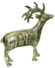 Alce Bronze Escultura Veado Chifre Estatueta Decoração Bicho