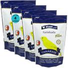 Alcon club farinhada canário 250g super premium kit com 4 ração para pássaros