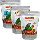 Alcon club farinhada pimenta 250g super premium kit com 3 ração para aves