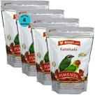 Alcon club farinhada pimenta 250g super premium kit com 4 ração para aves