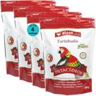 Alcon club farinhada psitacídeos 250g super premium kit com 4