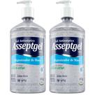 Alcool em Gel Antisseptico Asseptgel Cristal Aloe Vera 420g Com Pump