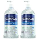 Alcool Gel Asseptgel 1kg Antisseptico Aloe Vera Cristal Ação Hidratante Não Resseca a Pele
