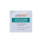 Álcool swabs para assepsia (30x60mm) - 100 un/cx - uniqmed