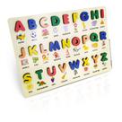 Alfabeto em Madeira Montessoriano com Letras e Figuras