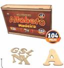 Alfabeto em MDF 104 pc na caixa contem 4pçs de cada letra 104pçs 4,5cm