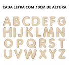 Alfabeto Em Mdf 3mm, 26 Letras, Cada Letra Com 10cm de Altura - Educação Infantil, Pintura, Colagem, Decoração, Artesanato