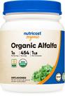 Alfafa em pó Nutricost Organic 454g, certificado pelo USDA