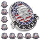 Alfinete de lapela MIDLE Red Rose Enamel 3D Metal Trump 2024 x20