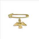 Alfinete de Ouro 18k Com Pingente Divino Espírito Santo