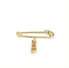 Alfinete de Ouro 18k Com Pingente Figas