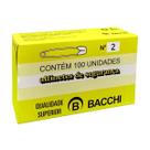 Alfinete De Segurança N.2 Aco Niquelado 50g CX 100 Und Bacchi