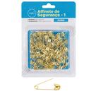 Alfinete de Segurança Tam 01 Cor Ouro - Pacote com 100 Unidades