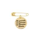 Alfinete infantil Oração anjo da Guarda Batizado Folheado a Ouro 18k Alfinete infantil Oração anjo da Guarda Batizado Folheado a Ouro 18k