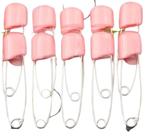Alfinete Para Fralda Kit Com 10 Alfinetes -ROSAS Alfinete Para Fralda Kit Com 10 Alfinetes -ROSAS