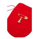 Alfinete Pingente N. Senhora Aparecida Para Bebê Banhado Ouro 18k