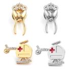 Alfinetes de broche Alfinetes de blusa Creative Medical Alloy com dente