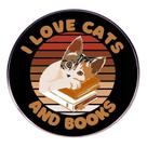 Alfinetes de broche, alfinetes de blusa, distintivo I Love Cats Books Alfinetes de broche, alfinetes de blusa, distintivo I Love Cats Books