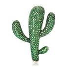 Alfinetes de broche Alfinetes de blusa Green Cactus Sparkling Alloy Alfinetes de broche Alfinetes de blusa Green Cactus Sparkling Alloy
