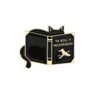 Alfinetes de broche Black Cat Book Design Alloy 3x2cm para roupas