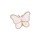 Alfinetes de broche: borboleta elegante com concha branca no centro da pérola