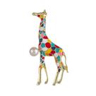 Alfinetes de broche Colorido Girafa Retrô Animal Insígnia de Lapela