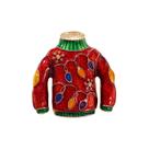 Alfinetes de broche em forma de suéter de Natal em liga de esmalte vermelho