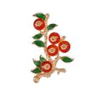 Alfinetes de broche em liga de esmalte de caqui vintage para blusa