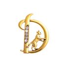 Alfinetes de broche em liga dourada vintage com design de gato e lua