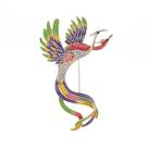 Alfinetes de broche, esmalte multicolorido Phoenix de luxo com cristais