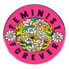Alfinetes de broche Feminist Forever, blusa redonda de liga esmaltada
