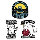 Alfinetes de broche Funny Cat Theme Alloy 3x2,8 cm 22g para unissex