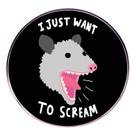 Alfinetes de broche Funny Possum Cartoon Scr Alloy 3 x 3 cm 7,8 g