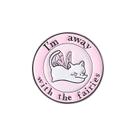 Alfinetes de broche Lindos Alfinetes de blusa esmaltada rosa Fairy Cat