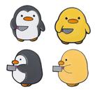 Alfinetes de broche, lindos desenhos animados, pinguim, pato, liga esmaltada