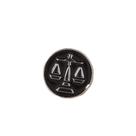 Alfinetes de broche Zodiac Libra, esmalte preto, redondo, astrologia, blou