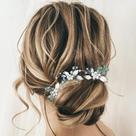 Alfinetes de cabelo HEREAD Pearl Flower Bride Wedding Silver (3)