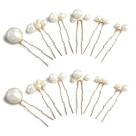 Alfinetes de cabelo Spry Wedding Pearl (12 unidades) em forma de U para noivas femininas Alfinetes de cabelo Spry Wedding Pearl (12 unidades) em forma de U para noivas femininas
