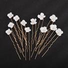 Alfinetes de cabelo Teyglen Bride Wedding Flower Gold (pacote com 12) Alfinetes de cabelo Teyglen Bride Wedding Flower Gold (pacote com 12)