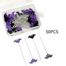 Alfinetes De Costura Para Patchwork Com Bordado De Morcego De Halloween, 50-100 Peças, Ferramentas E