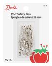 Alfinetes de Segurança Dritz 72-1 Tamanho 1 Níquel Pacote com 15 Unidades