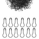 Alfinetes de segurança HDST-HOME Gourd 0,85 cm de metal preto 1000 unidades