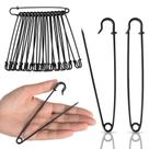 Alfinetes de segurança Maxdot, 13 cm, Heavy Duty Black, pacote com 20